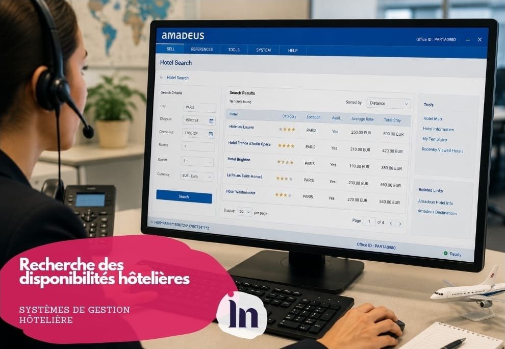 Recherche des disponibilités hôtelières